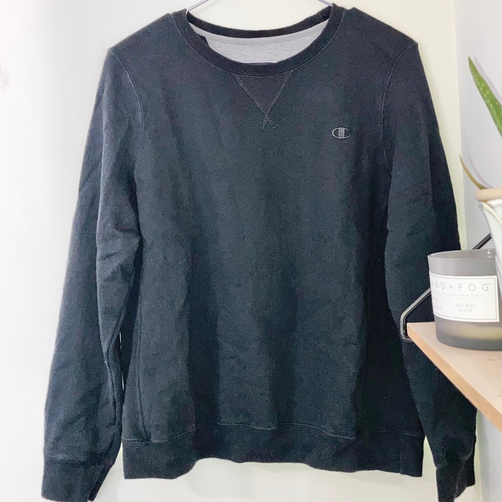 Black Champion Crew Neck